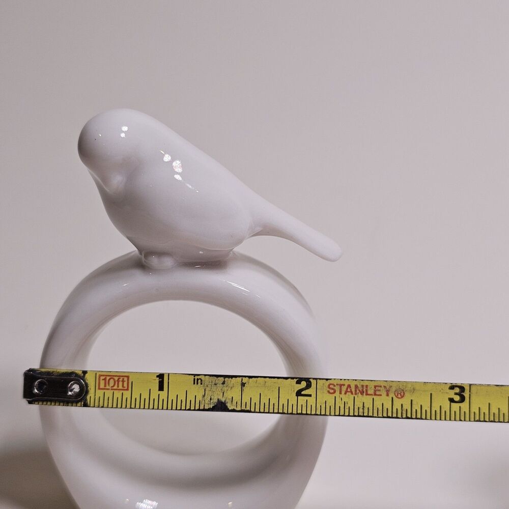 Napkin rings small birds ceramic unmarked new in box